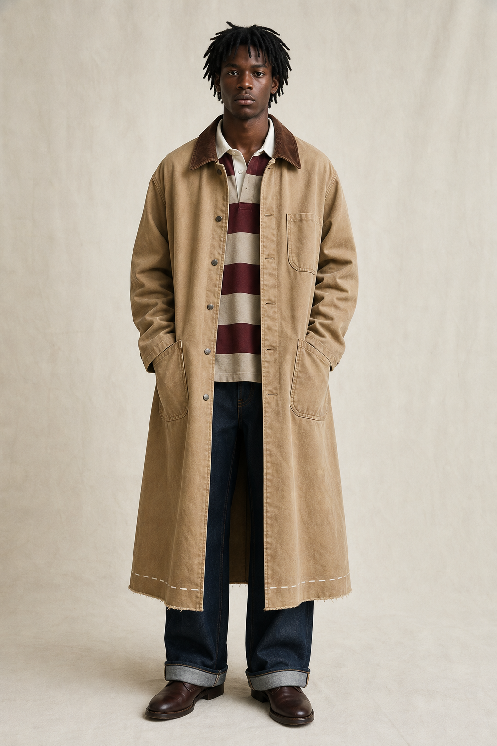 Look 02 — the long barn jacket